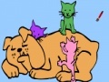 Oyunu Dog and cat coloring game