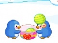 Oyunu Penguins and ice cream balls
