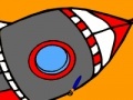 Oyunu Flying Space rocket coloring