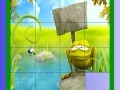 Oyunu Frog on the Stone Slide Puzzle
